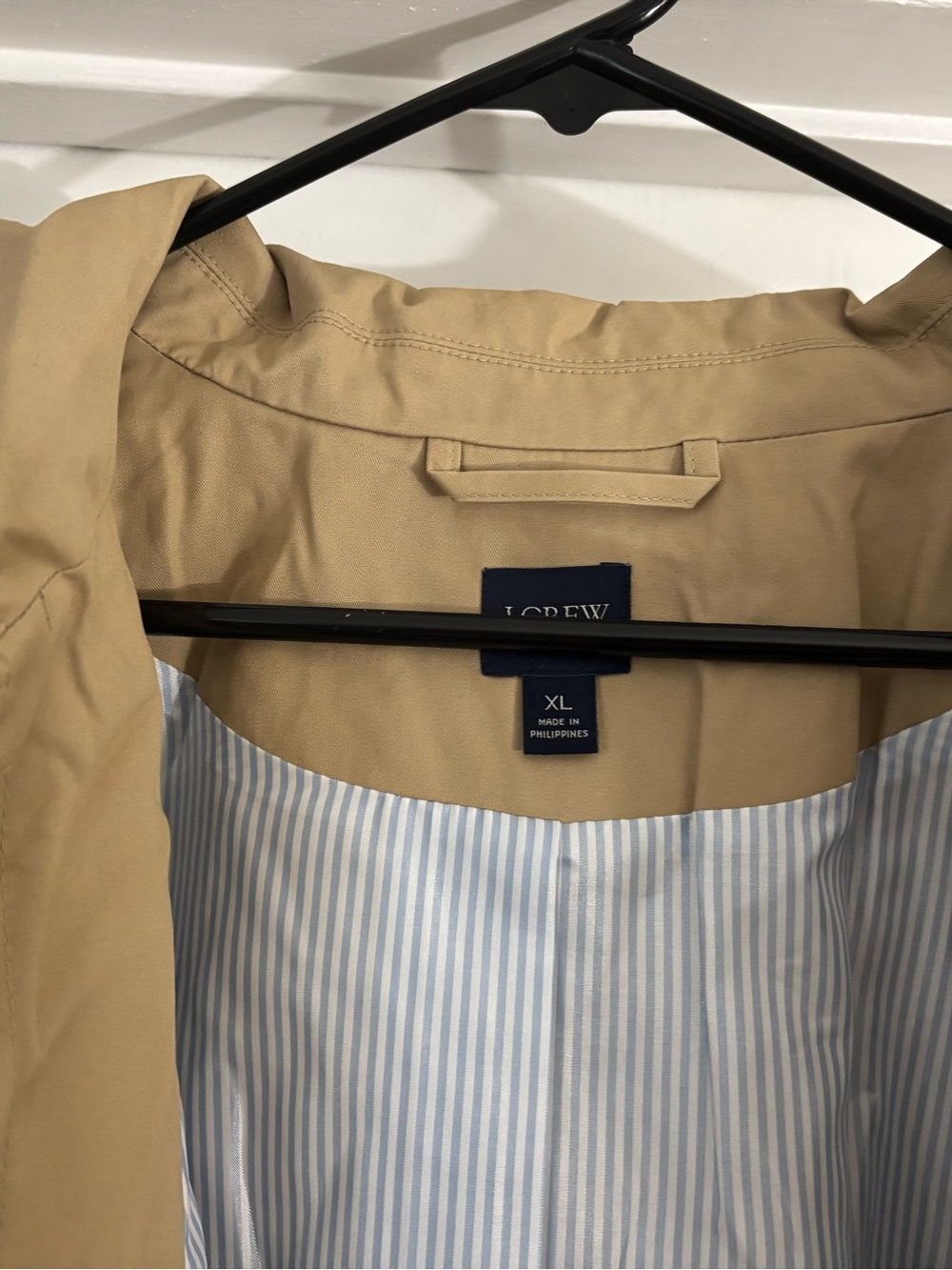 Women's J. Crew Tan Rain Coat- XL